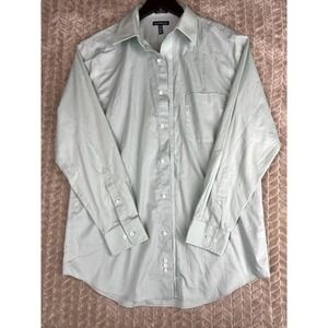 Croft & Barrow Wrinkle Resistant Broadcloth Dress Shirt Men's 15.5 32/33‎ Green